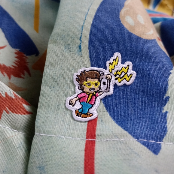 Custom Reworked Vintage 1986 ALF Shorts V.2 Blue Bleach Dip - Picture 6 of 7